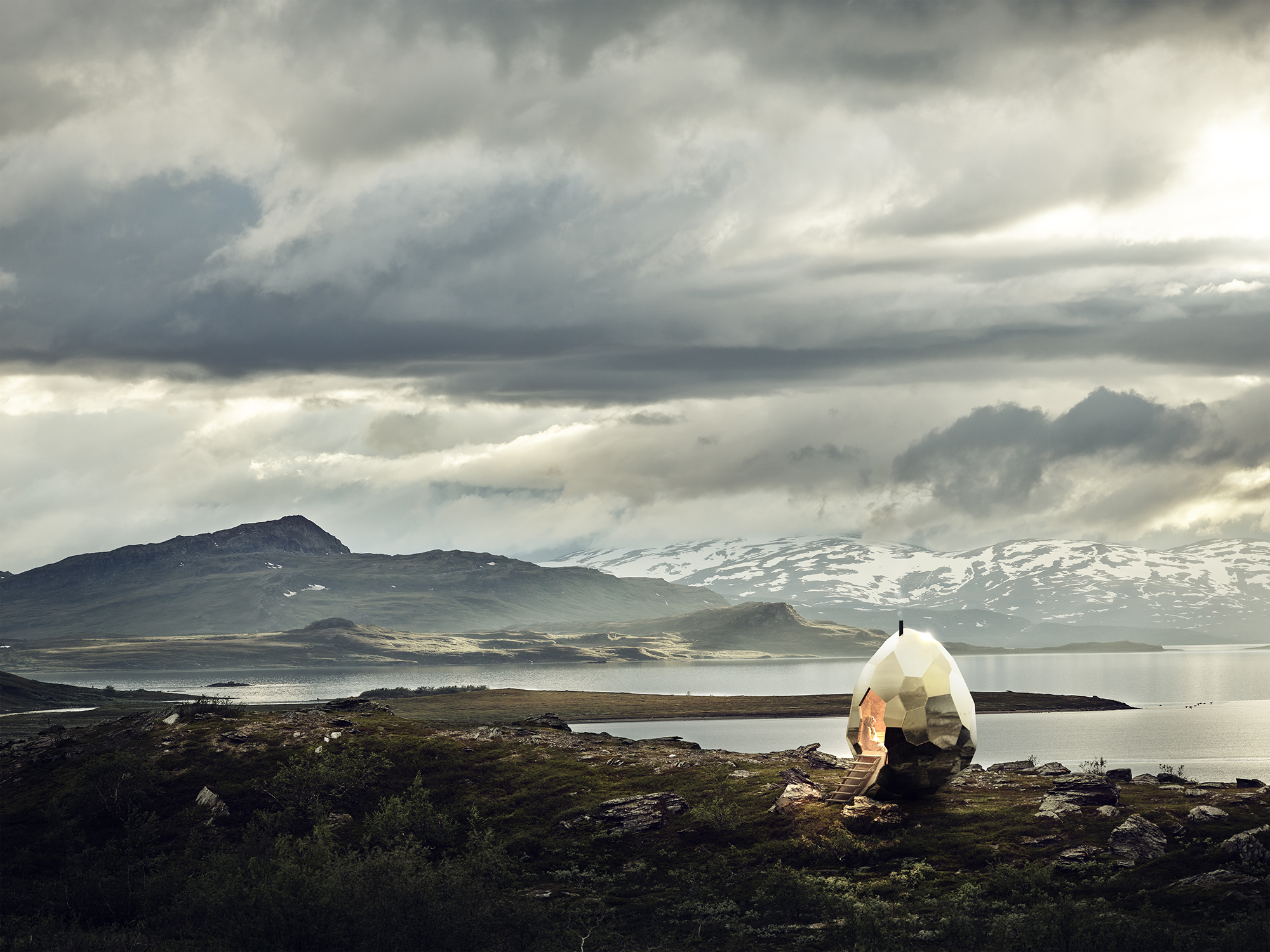 Solar Egg Bastu i Kiruna
